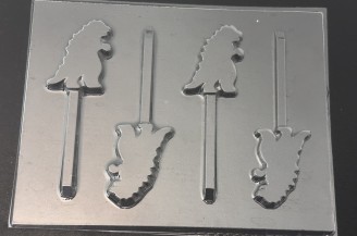 597sp Lizard Godzilla Dinosaur Chocolate Lollipop Mold